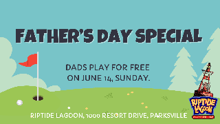 Dads enjoy a free round of golf